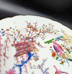 Antique Coalport Kakiemon Style Banded Hedge Chinoiserie Rimmed Soup Bowl 10