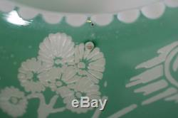 Antique Early 20thC Steuben Green Jade Japanese Acid Cut Back Art Glass Vase