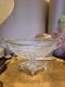 Antique French gilt bronze and clear crystal centerpiece bowl Attrib To BACCARAT