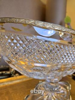 Antique French gilt bronze and clear crystal centerpiece bowl Attrib To BACCARAT