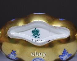 Antique Gold Gilt Hand Painted COALPORT Porcelain Handled Candy Trinket Bowl