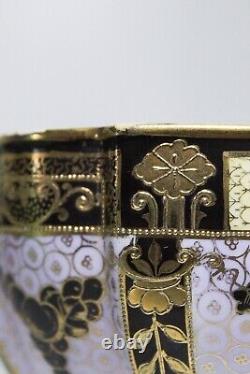 Antique Hand Painted Jeweled Gold Gilt Nippon Japan Signed Roses Porcelain Bowl
