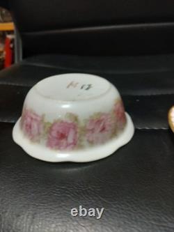Antique Haviland Drop Rose Bowl & Saucer Gold Trim 3.5 Bowl & 5.25 Saucer