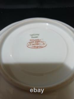 Antique Haviland Drop Rose Bowl & Saucer Gold Trim 3.5 Bowl & 5.25 Saucer