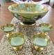 Antique LIMOGES France Tressemann & Vogt Art Deco Grapes Fruit/Punch Bowl Set