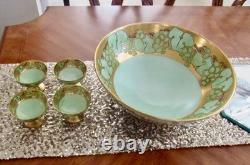 Antique LIMOGES France Tressemann & Vogt Art Deco Grapes Fruit/Punch Bowl Set Antique LIMOGES France Tressemann & Vogt Art Deco Grapes Fruit/Punch Bowl Set