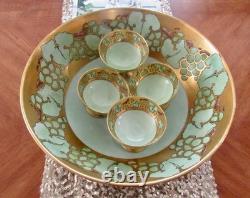 Antique LIMOGES France Tressemann & Vogt Art Deco Grapes Fruit/Punch Bowl Set Antique LIMOGES France Tressemann & Vogt Art Deco Grapes Fruit/Punch Bowl Set