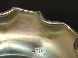 Antique Lct Tiffany Gold Favrile Master Salt Glass Art Bowl Cellar L. C. T. Mint