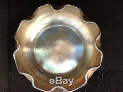 Antique Lct Tiffany Gold Favrile Master Salt Glass Art Bowl Cellar L. C. T. Mint