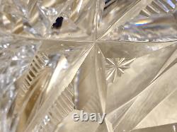 Antique Libbey Signed ABP Cut Crystal Large Bowl 9 1888-1920s 4.88 lbs