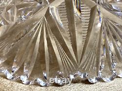 Antique Libbey Signed ABP Cut Crystal Large Bowl 9 1888-1920s 4.88 lbs