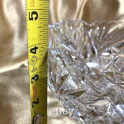Antique Libbey Signed ABP Cut Crystal Large Bowl 9 1888-1920s 4.88 lbs