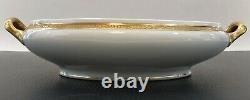 Antique Limoges France Jean Boyer Gold Encrusted Band Oval Vegetable Bowl 12.25