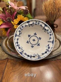 Antique MINTON Serving Bowl 1870s 19th Century Danish Flow Blue Pattern, Rare