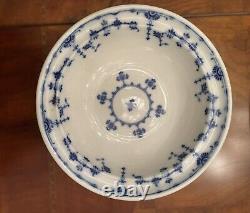 Antique MINTON Serving Bowl 1870s 19th Century Danish Flow Blue Pattern, Rare