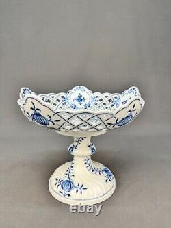 Antique Meissen'Blue Onion' Porcelain Blue & White 6 Compote Centerpiece Mint