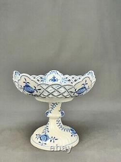 Antique Meissen'Blue Onion' Porcelain Blue & White 6 Compote Centerpiece Mint