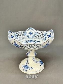 Antique Meissen'Blue Onion' Porcelain Blue & White 6 Compote Centerpiece Mint