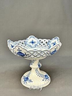 Antique Meissen'Blue Onion' Porcelain Blue & White 6 Compote Centerpiece Mint