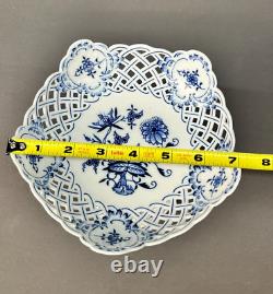 Antique Meissen'Blue Onion' Porcelain Blue & White 6 Compote Centerpiece Mint