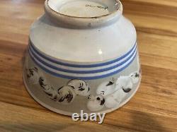 Antique Mochaware Bowl Earthworm Mocha Ware Early 1800's Early 19th Century