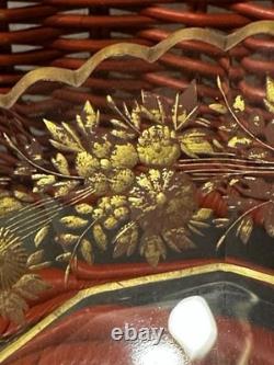 Antique Moser Bohemian Crystal Plates Set of 6 Gold Gilt Etched, 19th Century