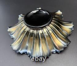 Antique NORTHWOOD Carnival Glass Good Luck 9 Bowl Ribbed Back