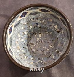 Antique Neriage Earthenware Cachepot Bowl Mosaic Lands Jean Gerbino France