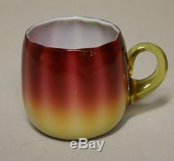 Antique New England Glass Company Plated Amberina Punch Cup (rare piece)