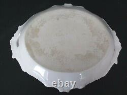 Antique Old Paris Porcelain 13 Dish Serving Bowl French White Scalloped gold P