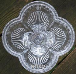 Antique Pressed Glass BANDED STAR Compote Candy Dish W Lid 1890 King & Sons RARE