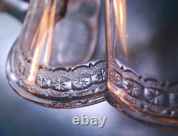 Antique Pressed Glass BANDED STAR Compote Candy Dish W Lid 1890 King & Sons RARE