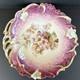 Antique Prussian S&T RS Germany Porcelain Bowl 11 Fuchsia With Roses