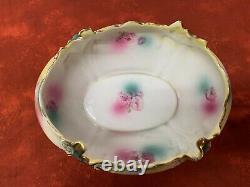 Antique RS Prussia Porcelain Center Bowl Iris Mold 25 B Bowl Circa 1904-1910