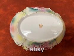 Antique RS Prussia Porcelain Center Bowl Iris Mold 25 B Bowl Circa 1904-1910