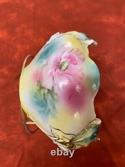 Antique RS Prussia Porcelain Center Bowl Iris Mold 25 B Bowl Circa 1904-1910