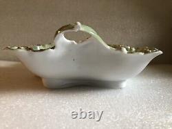 Antique Rosenthal Pate Sur Pate Porcelain Berry Bowl HP Lotus Flowers Dragonfly