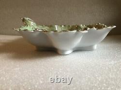 Antique Rosenthal Pate Sur Pate Porcelain Berry Bowl HP Lotus Flowers Dragonfly