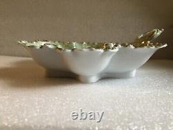 Antique Rosenthal Pate Sur Pate Porcelain Berry Bowl HP Lotus Flowers Dragonfly