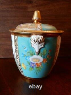 Antique Sèvres French Porcelain Hand Painted Sugar Bowl from 1848