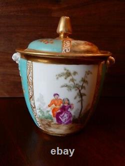 Antique Sèvres French Porcelain Hand Painted Sugar Bowl from 1848