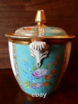 Antique Sèvres French Porcelain Hand Painted Sugar Bowl from 1848