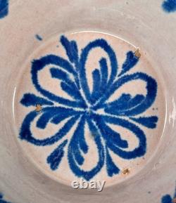 Antique Spanish Fajalauza Ceramic Bowl Glazed Faience 19th C. Faience Lebrillo