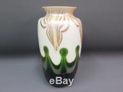 Antique Steuben Aurene & Calcite Art Glass Vase (298) Frederick Carder Signed