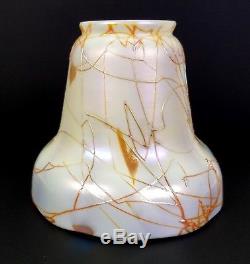 Antique Steuben Early 20th C. Art Glass Threaded Heart Lamp Shade