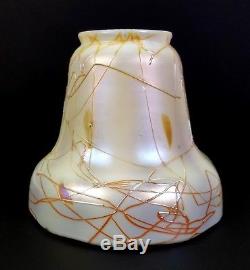 Antique Steuben Early 20th C. Art Glass Threaded Heart Lamp Shade