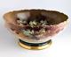 Antique T&V Limoges Hand-Painted Punch Bowl Blackberries, Wild Roses (1907-1919)