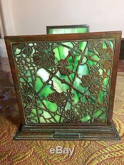 Antique Tiffany Studios Grapevine Pattern 1027 Book Holders Bookends