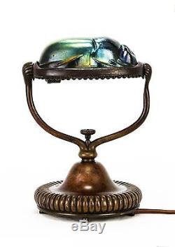 Antique Tiffany Studios Scarab Desk Lamp ca1910