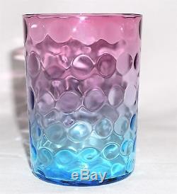 Antique Victorian Hobbs Brockunier Ruby Sapphire Glass Polkadot Tumbler